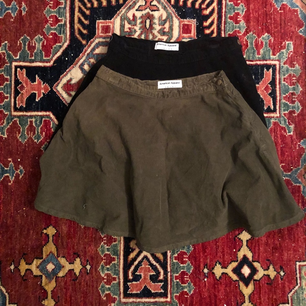 American Apparel 🌿 2 Corduroy Circle Skirts